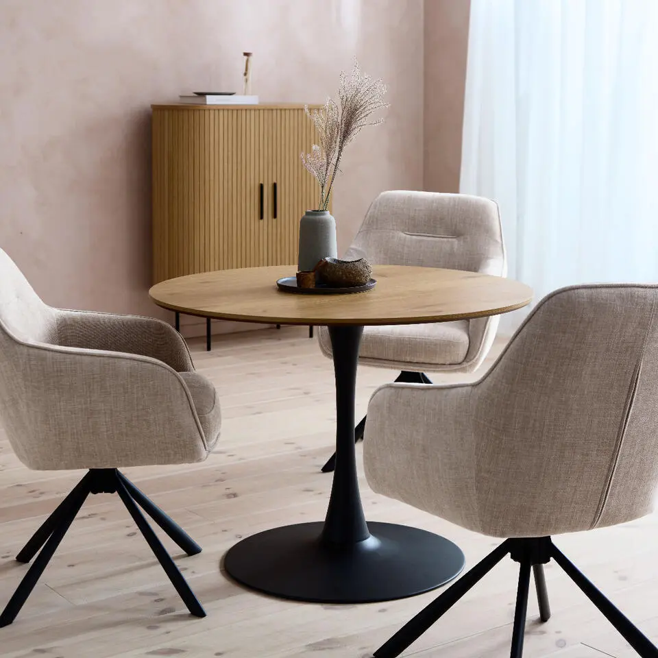 Nordic Home - Lenard eettafel rond Ø100 cm - naturel