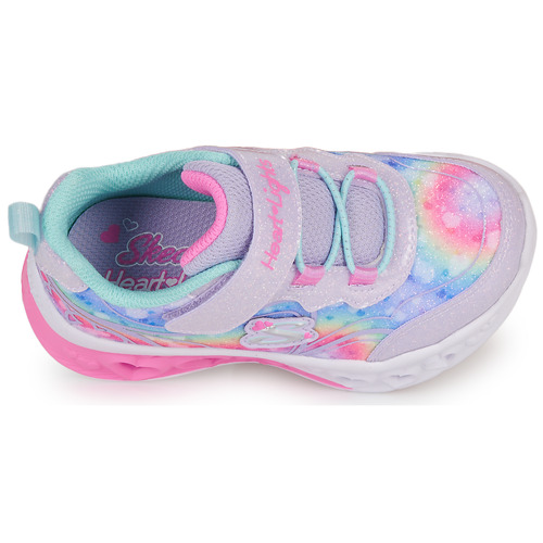 Skechers - FLUTTER HEART LIGHTS - Argenté / Rose / LED
