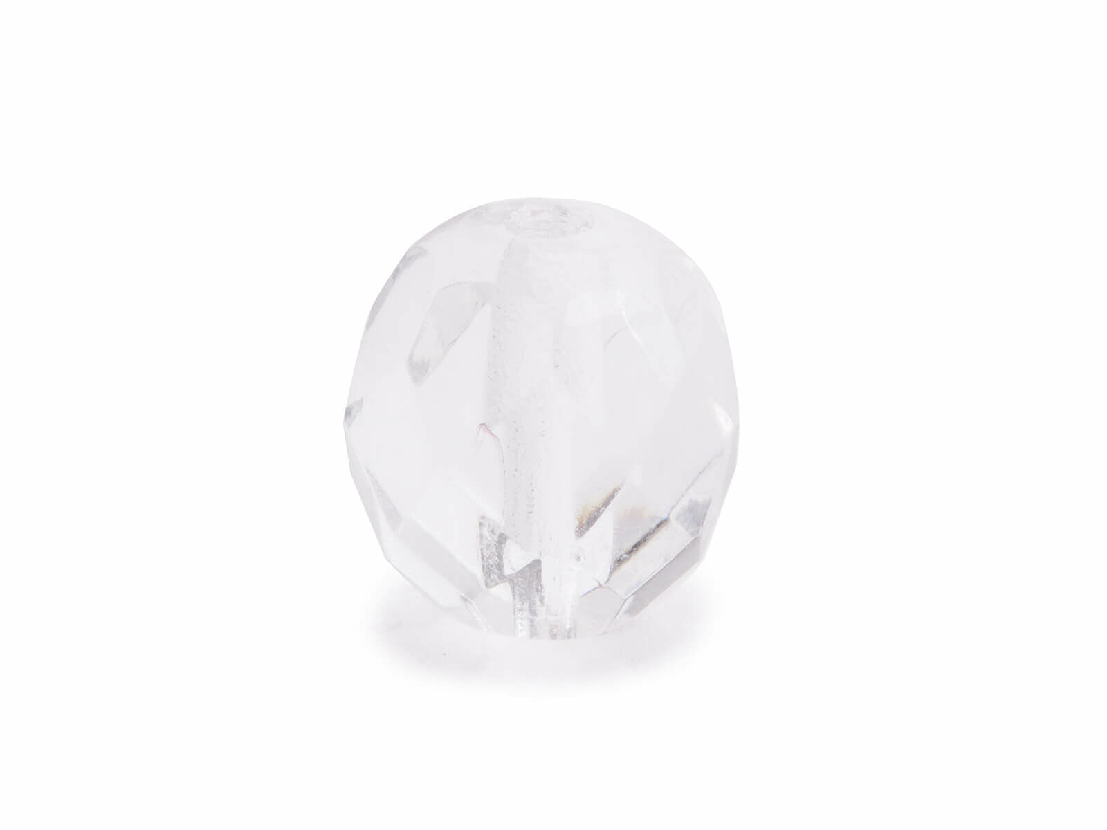 8 mm facettierte Glasperlen - Clear (10 Stk.)