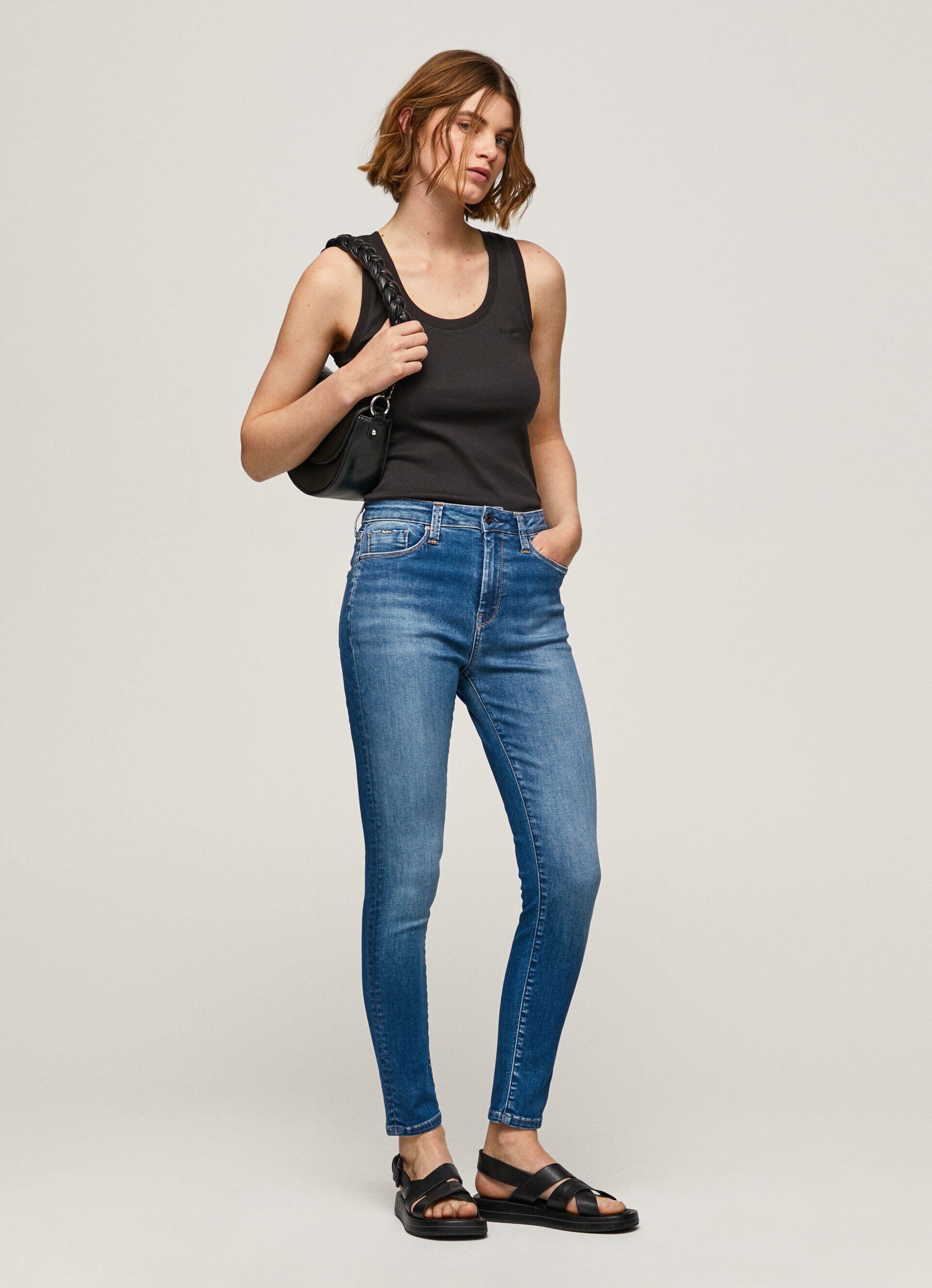 Calça jeans Jean Dion Fit Skinny Tiro Alto - jeans