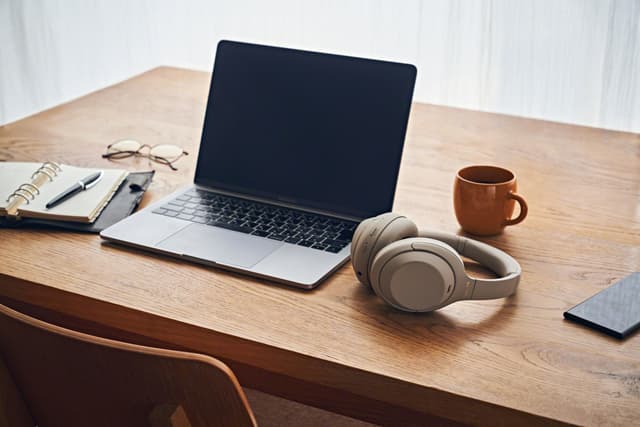 Sony trådløse around-ear høretelefoner WH-1000XM4 (sølv)
