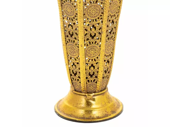 Vase en métal doré 16x12x38,5h