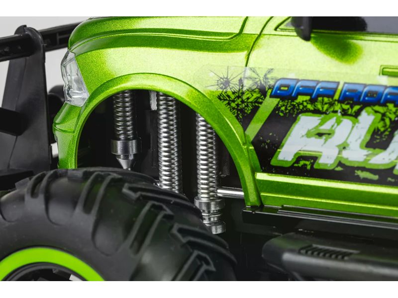 TEC-TOY Monster Truck Raptor Runner Grün, 1:12 Ferngesteuerter Pick-Up Monstertruck für Kinder ab 6 Jahren