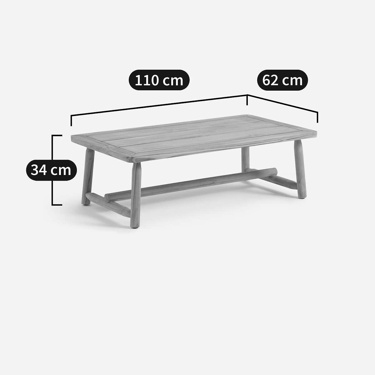 AM.PM<br>Mesa de centro Talulah em teca