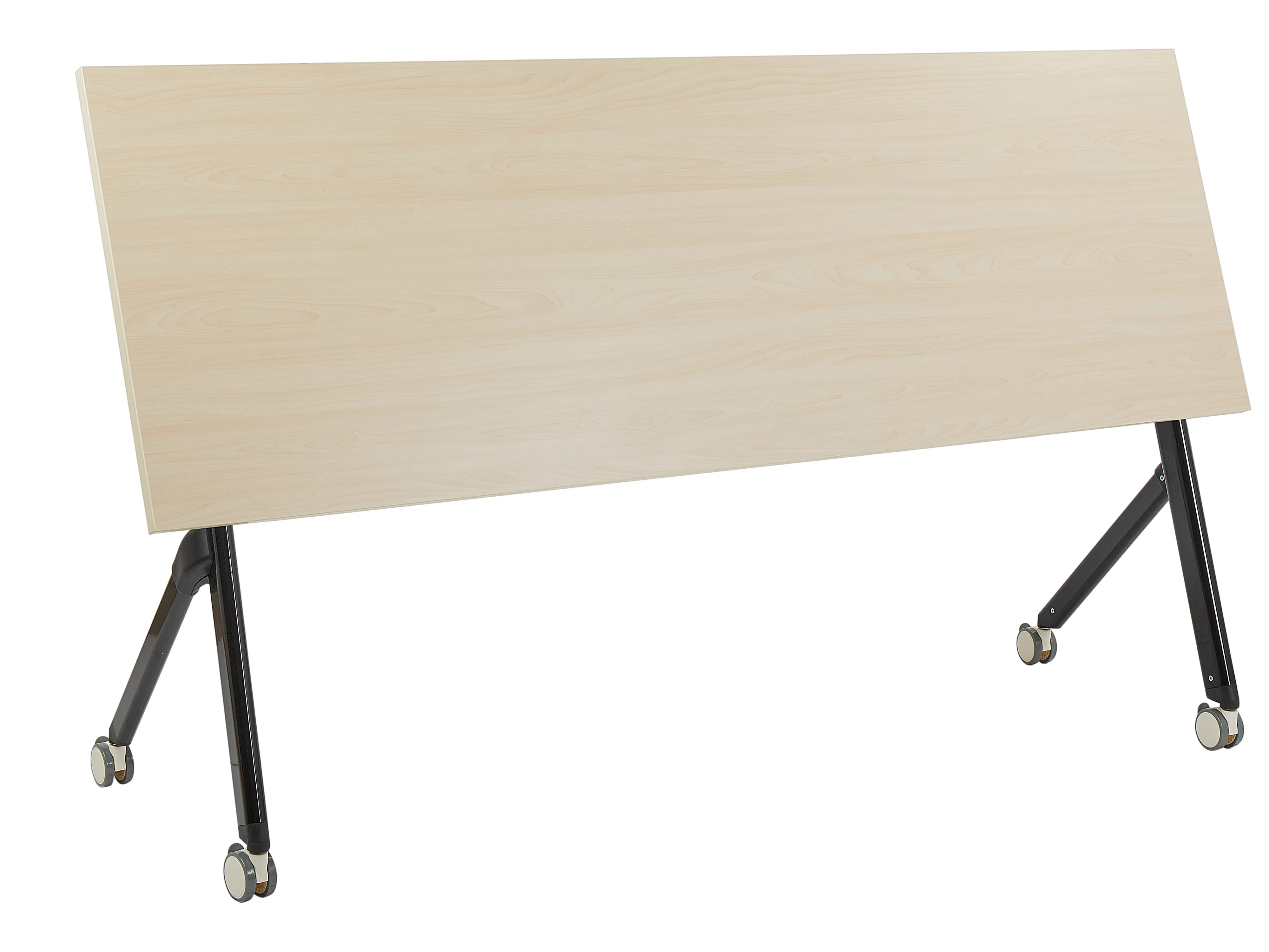 Inklapbaar bureau BENDI Lichtbruin 180 cm 60 cm met wielen