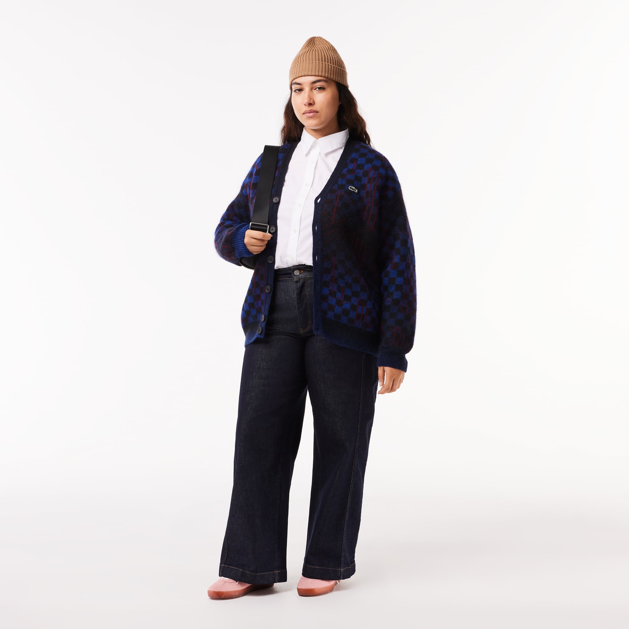 Pantalon jean femme Lacoste en denim extensible Pantalons & Shorts - Bleu - Lacoste - Femme