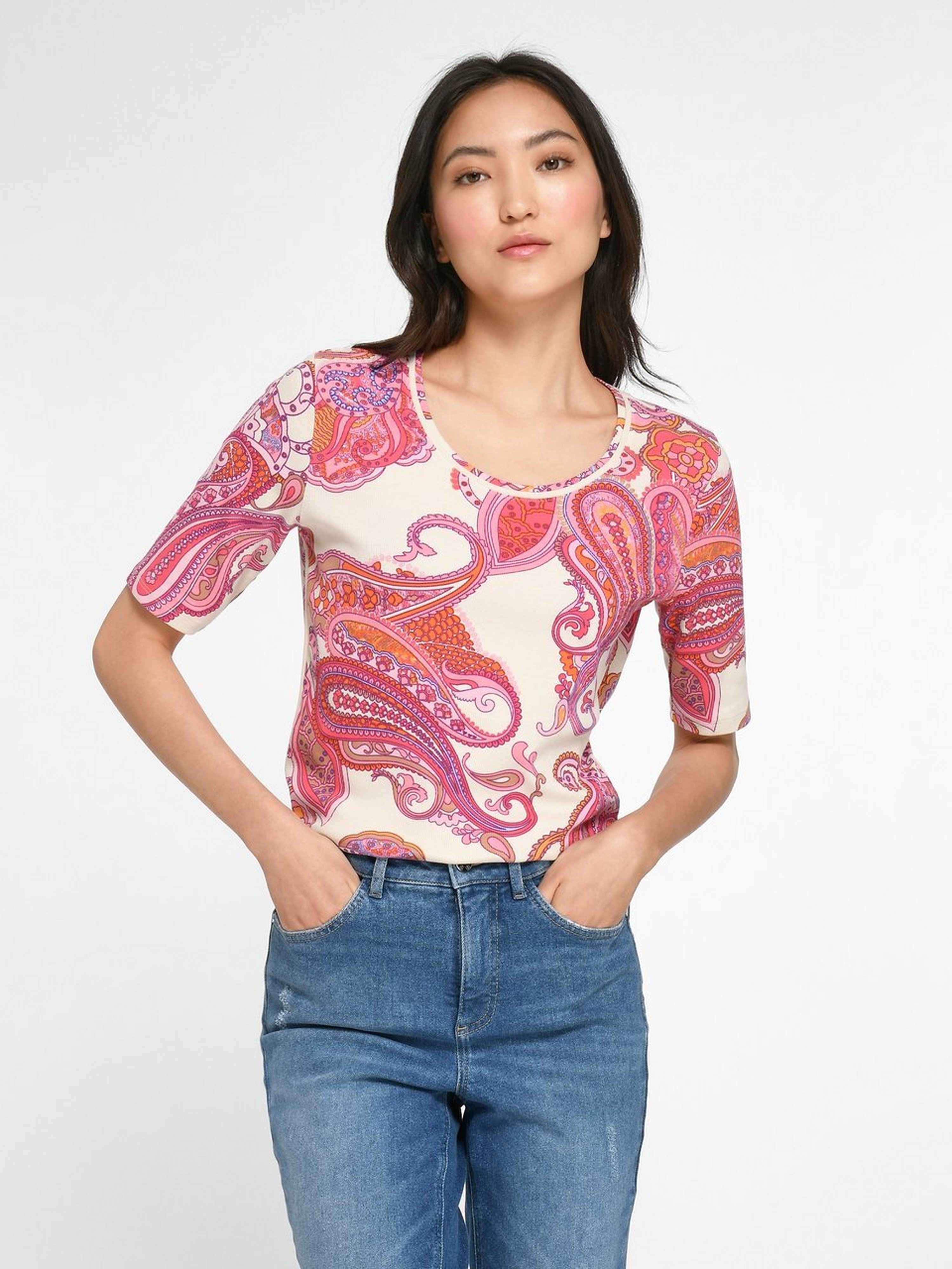 Rundhals-Shirt