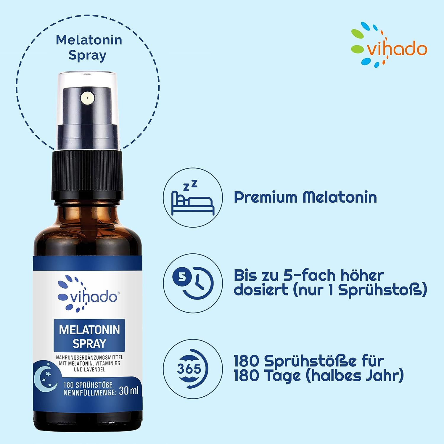 Vihado Melatonin Spray Kirsche