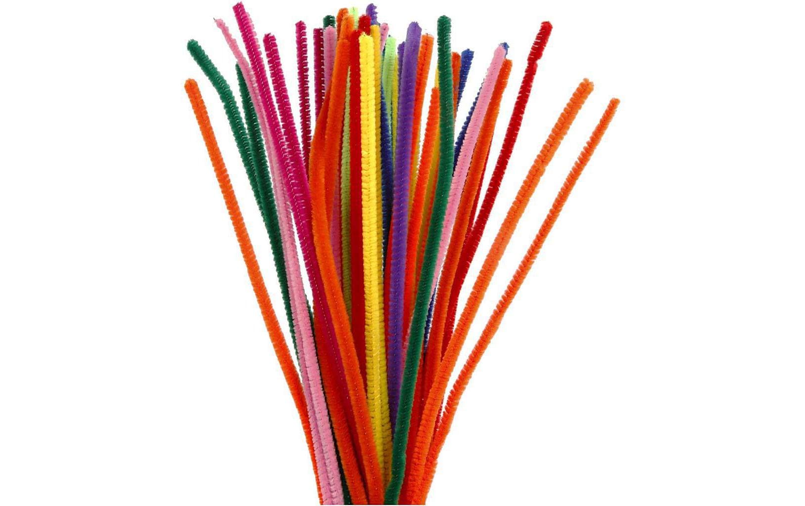 Chenilledraht 6 mm 50 Stück, diverse FarbenPfeiffenreiniger farbig assortiert