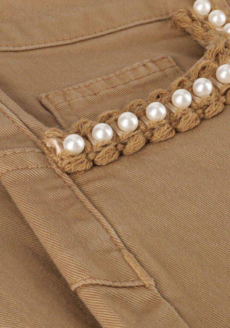 LIU JO beige liu jo chino drill stretch mix pants