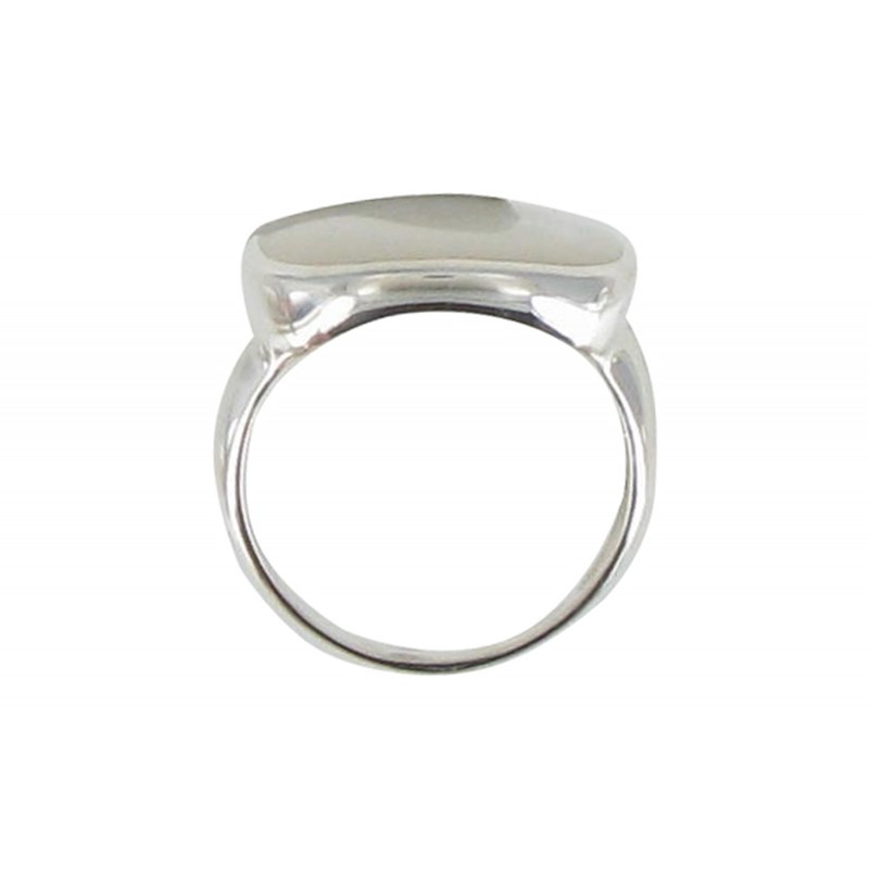 Bague Argent Pavé Carré de Nacre Ivoire