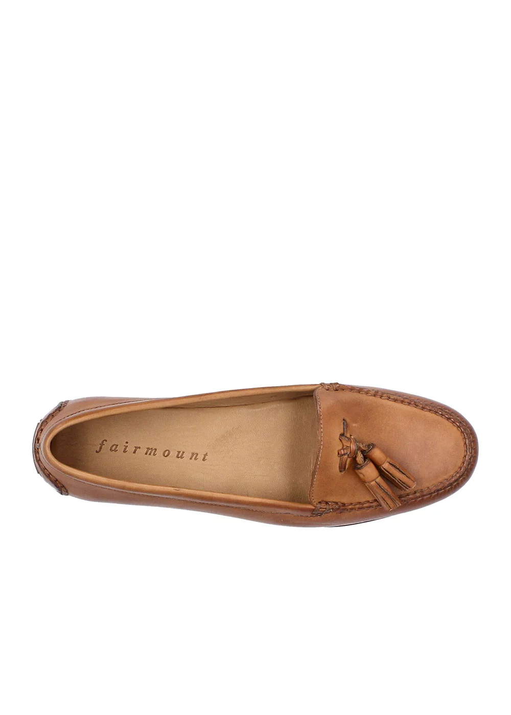 MOCASSIN BI TASSEL CUIR  CAMEL