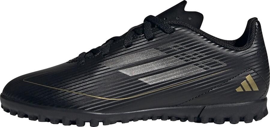 Adidas Perfor ce F50 Club junior voetbalschoenen zwart antraciet goud metallic Imitatieleer 36 2 3