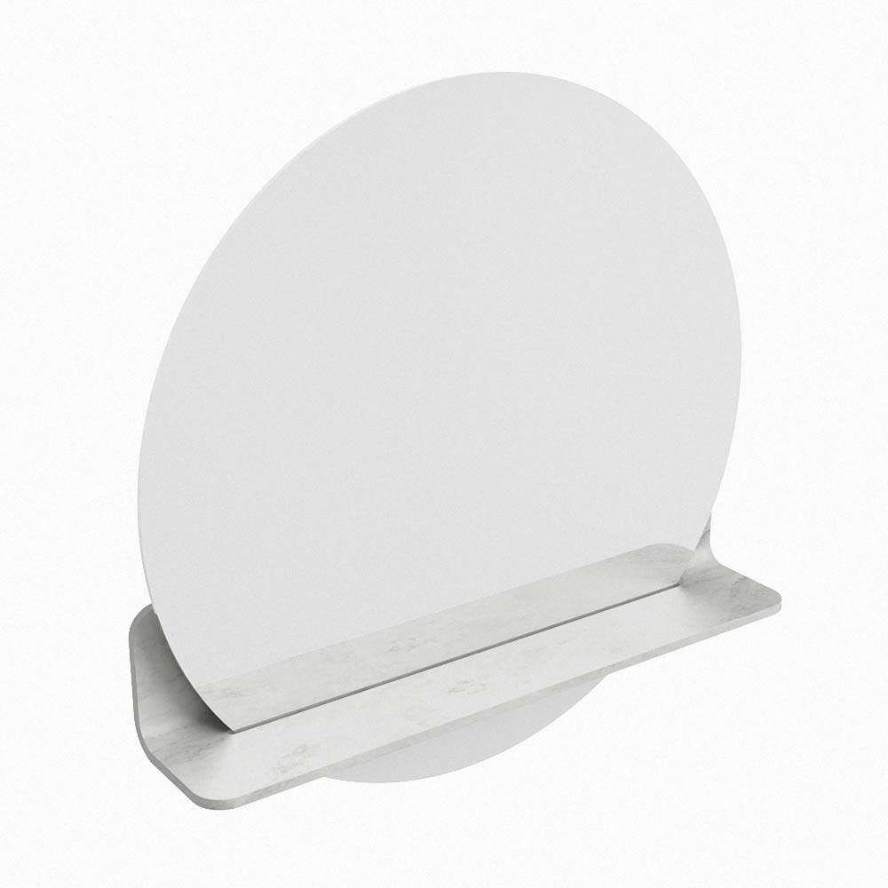 Mondiaz Spot spiegel rond Ø60cm met planchet opalo
