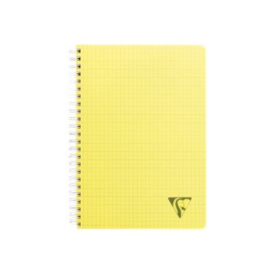 Clairefontaine Linicolor - Cahier polypro à spirale 17 x 22 cm - 100 pages - petits carreaux (5x5mm) - disponible dans différentes couleurs