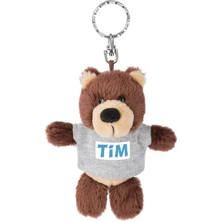 NICI Schlüsselanhänger Bär mit T-Shirt Tim, 10 cm,