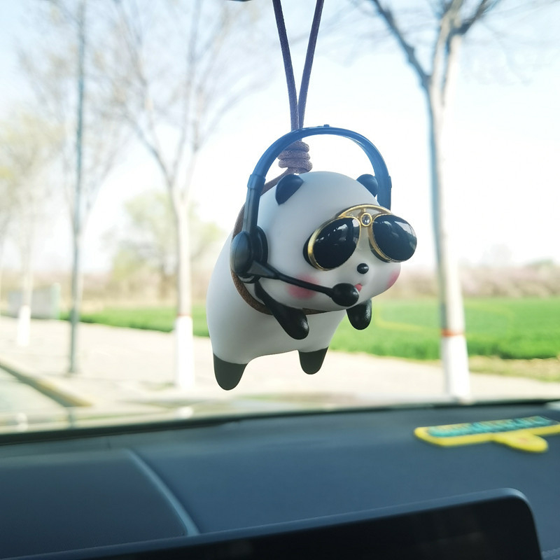 Auto Deko Figur KFZ Innenraum Anhänger Accessoire - Panda