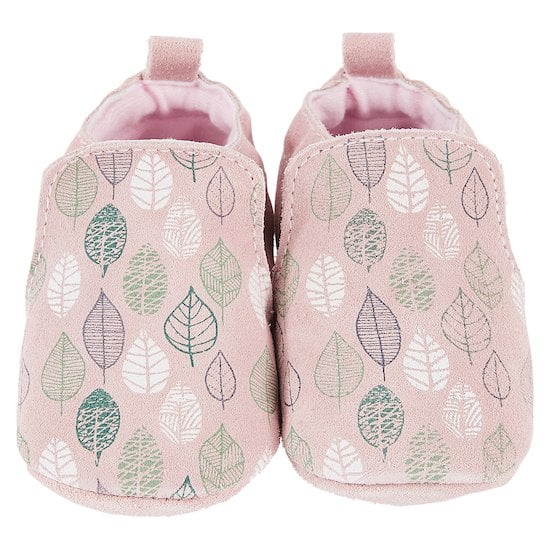 Chaussons cuir nature   Rose        17/18   de               P'tit bisou