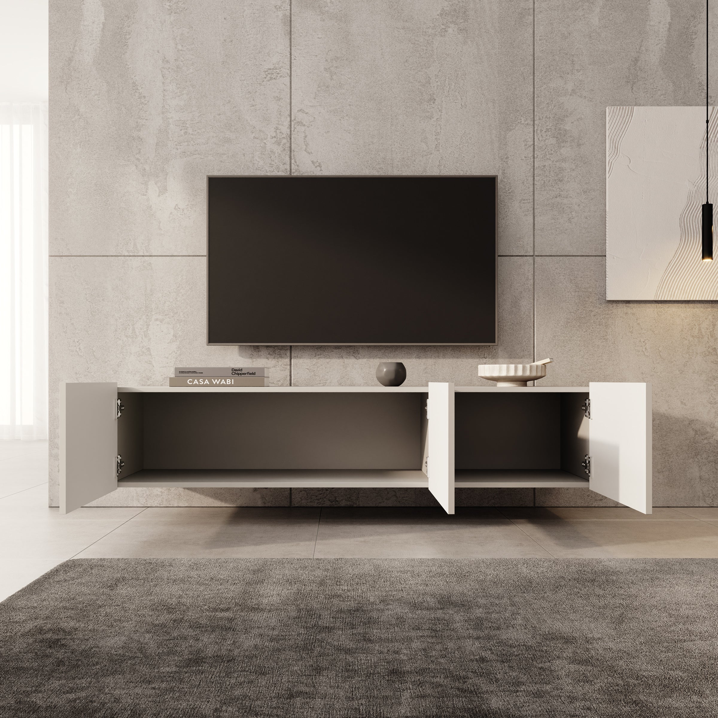 Meubella - TV-Meubel Pepinos - Beige - 150 cm