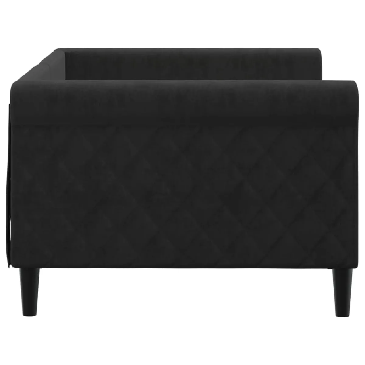 VIDAXL vidaXL Lit de repos - Velours noir 90x200 cm
