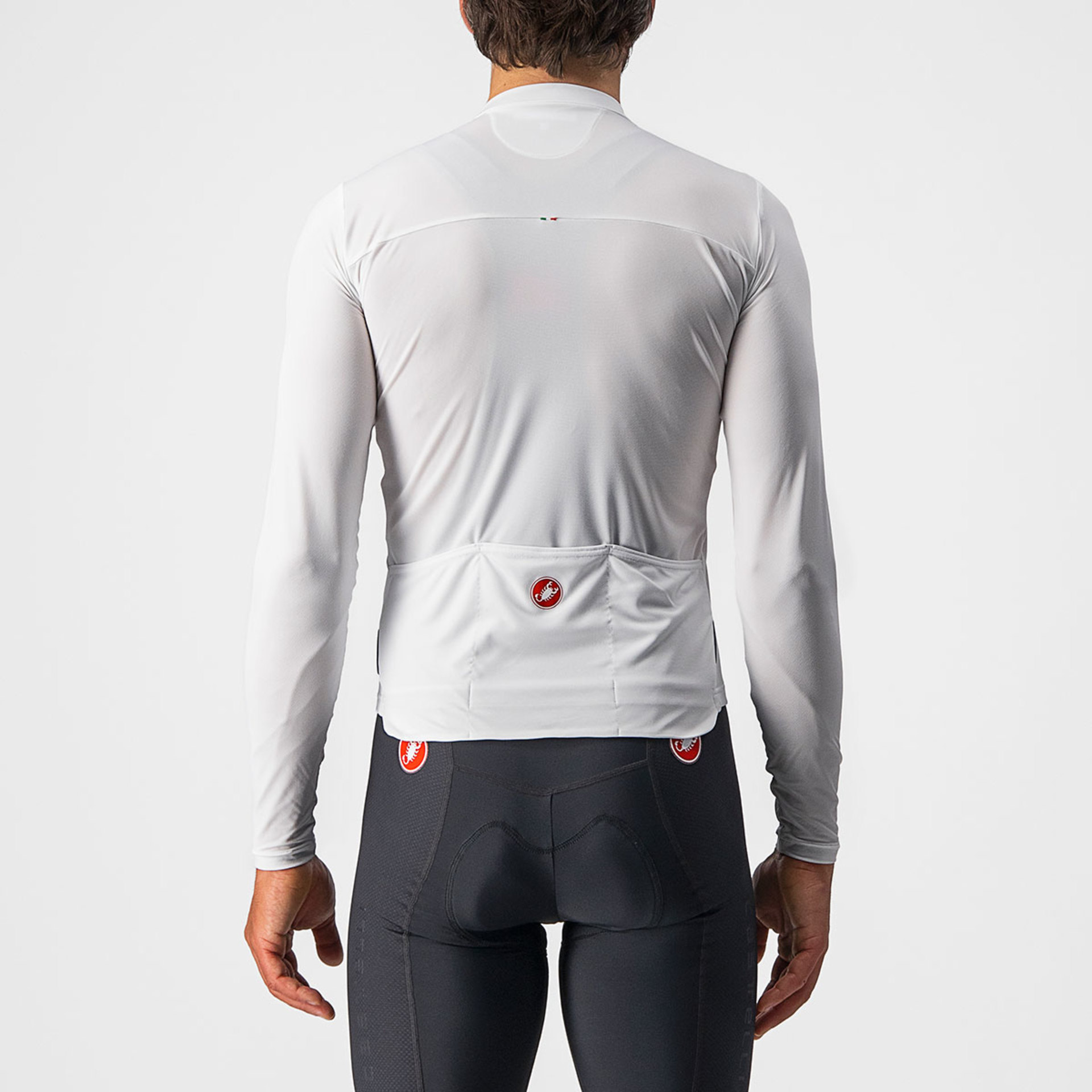 Castelli Prologo 7 Fietsshirt Lange Mouwen Wit/Zwart/Rood Heren