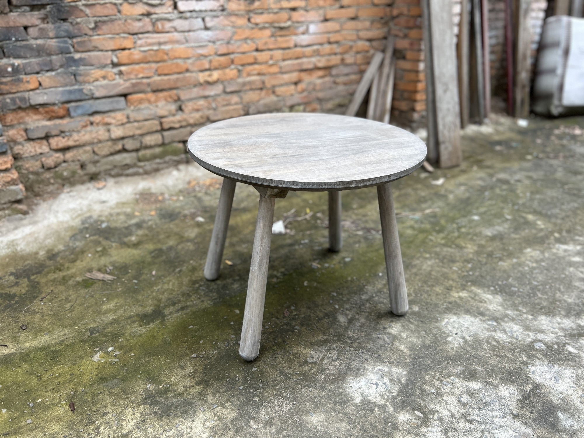 Beistelltisch rund, weiß, Ø 59,5 cm, H 48 cm von fischer's lagerhaus