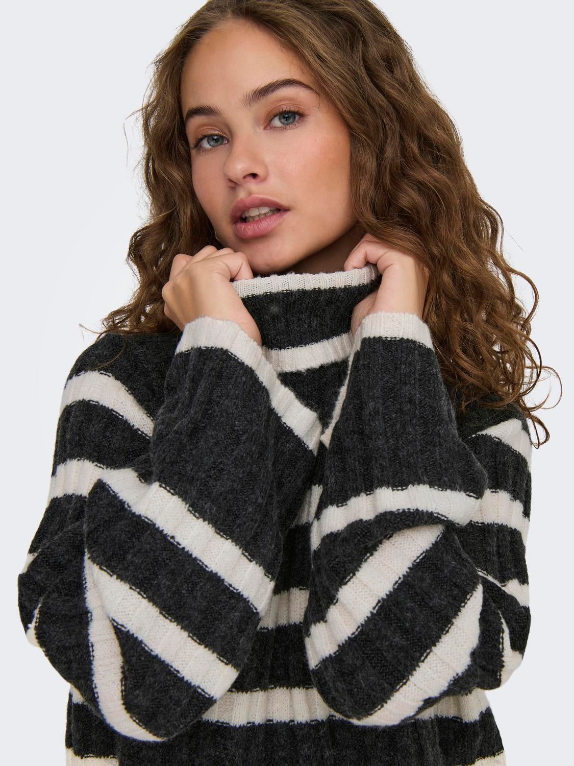 JDYMILEY Strickpullover Dark Grey Melange