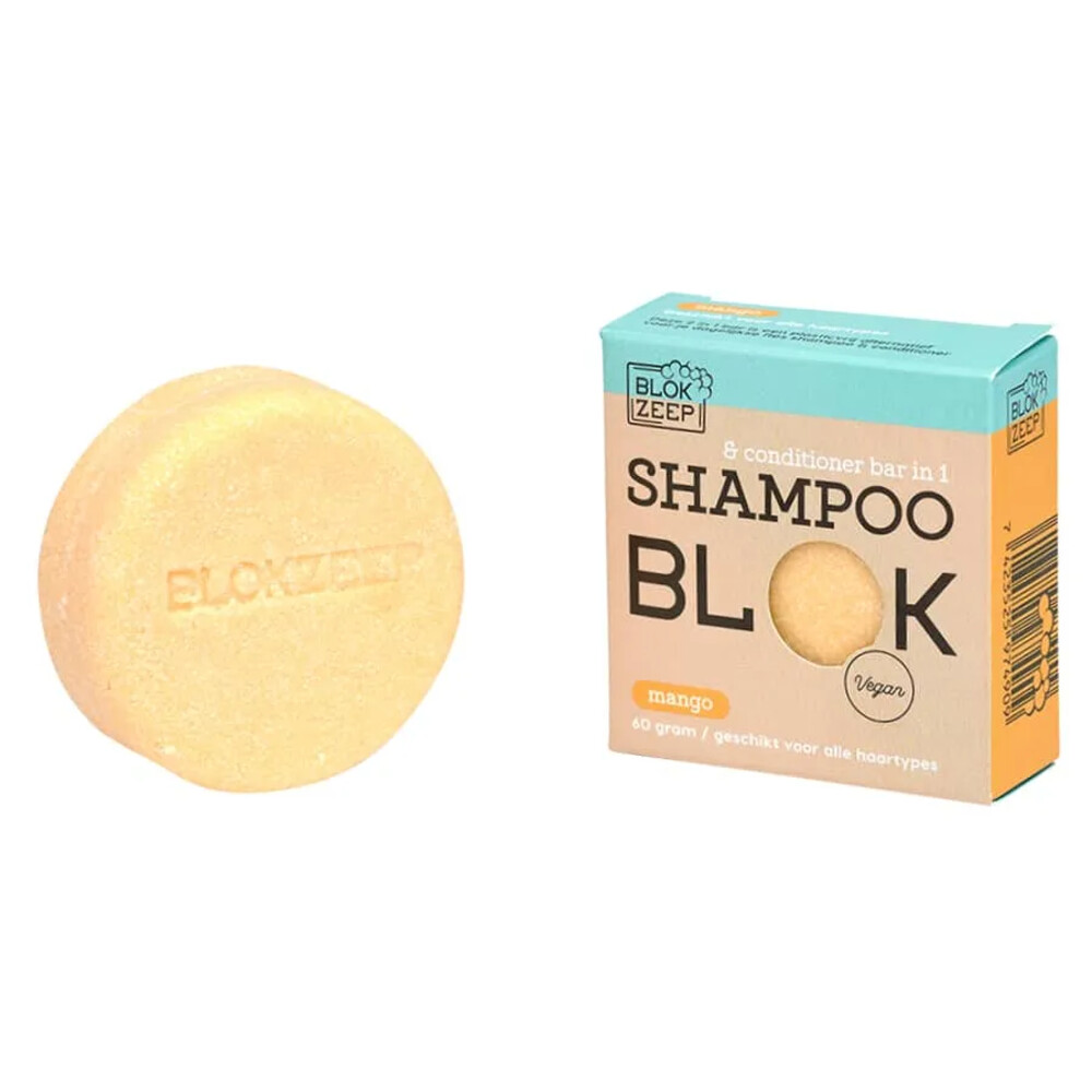 Blokzeep 2-in-1 Shampoo & Conditioner Bar Mango60 gr