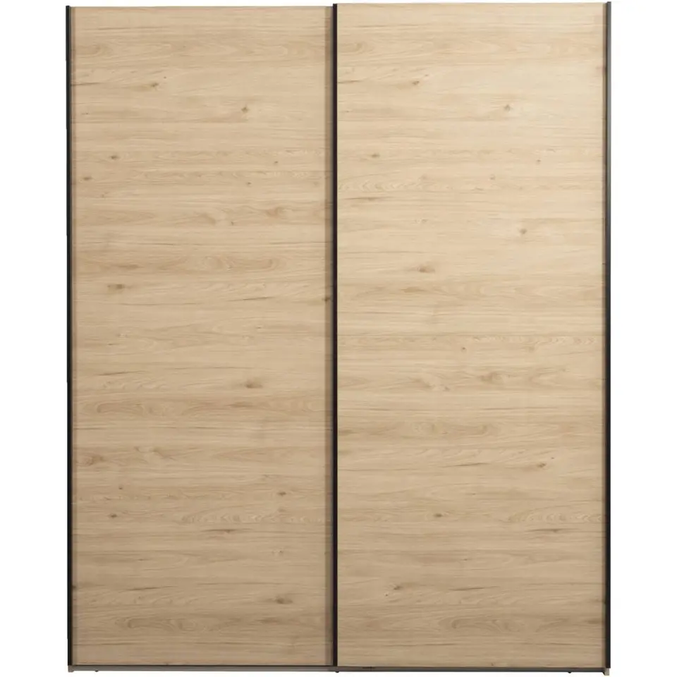 Schuifdeurkast Bergamo - eikenkleur - 221x178,5x66,6 cm