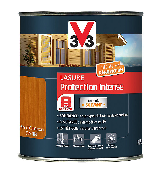 Lasure extérieure protection intense V33 Pin d'orégon 1L - 8 ans