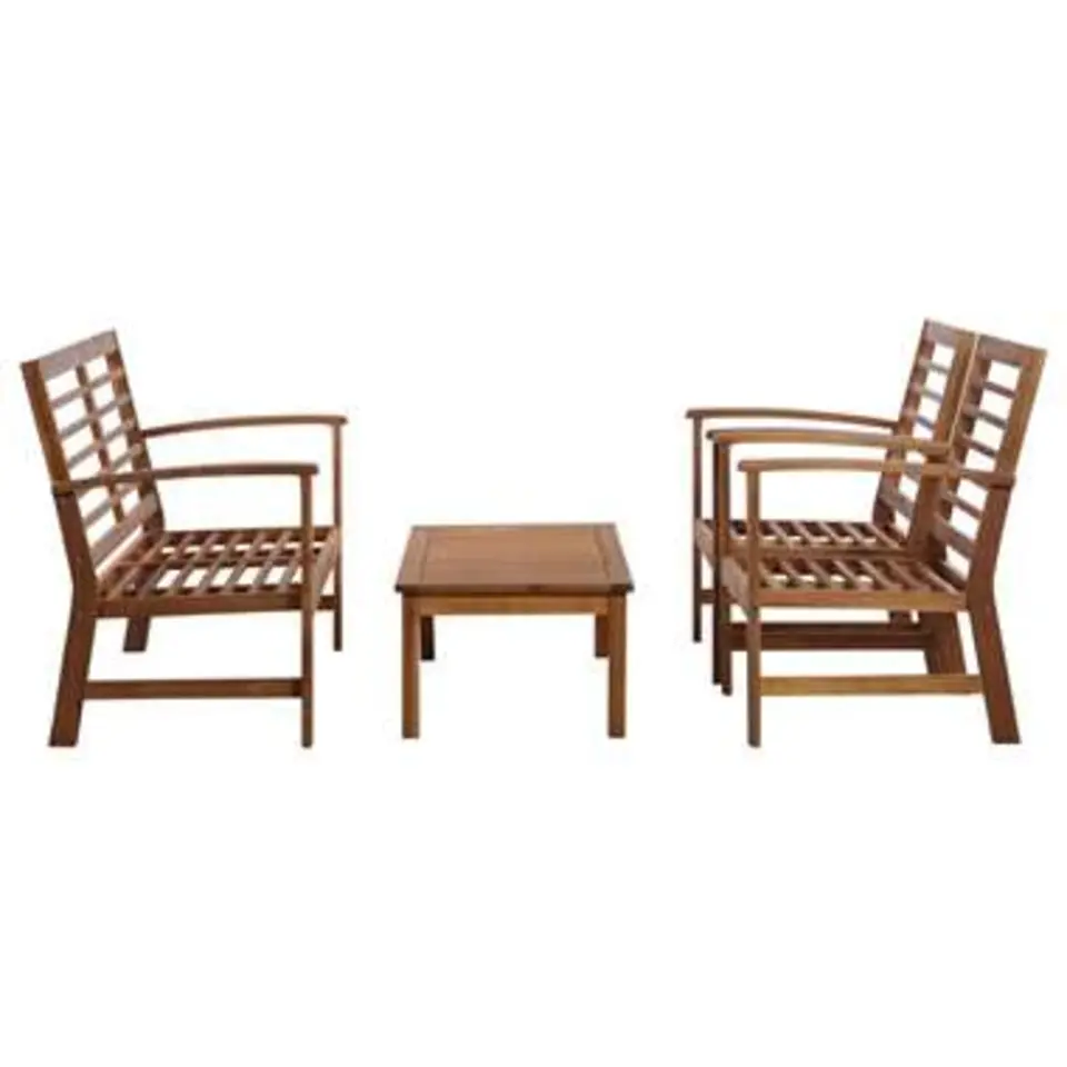 vidaXL - Tuinbank Set - Bruin - Hout