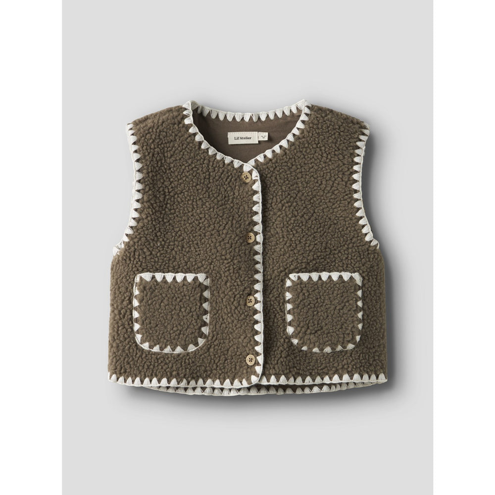 Køb Lil'Atelier Shitake Nmflajo Loose Vest Lil
