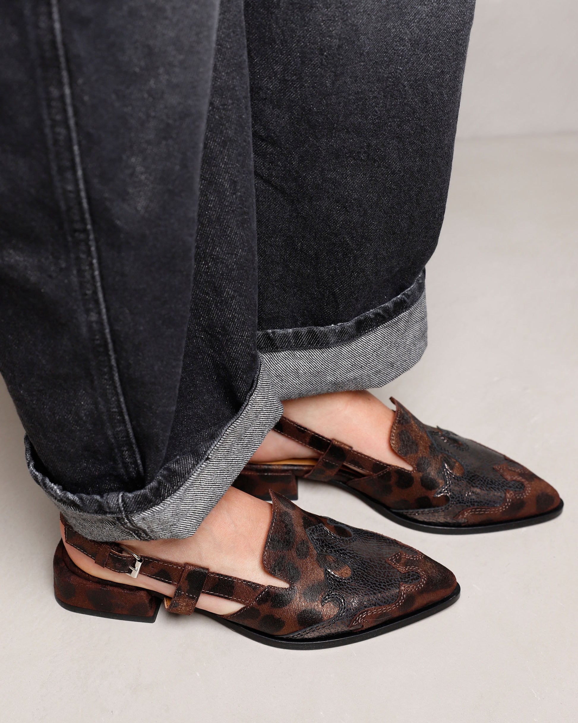 VIA VAI luipaardprint slingbacks Jazz Vaienna