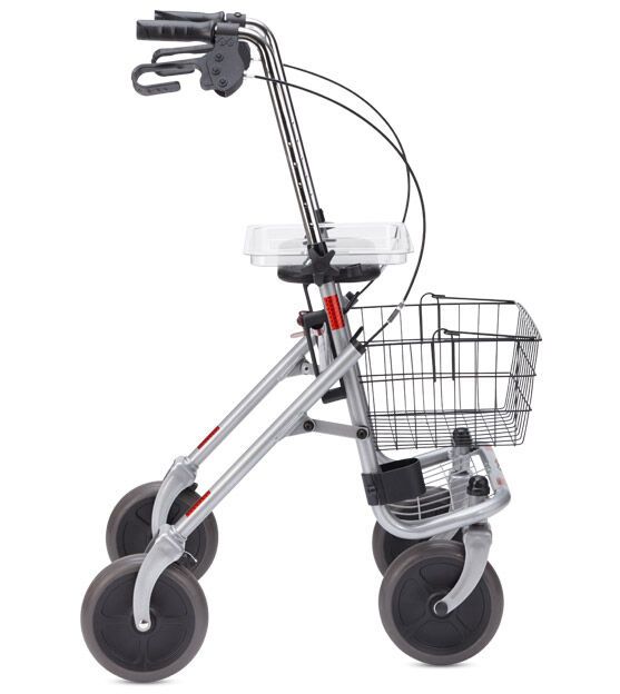 Bischoff & Bischoff Senio Standard-Rollator mit beidseitig Bremsen und faltbar inkl. Zubehör