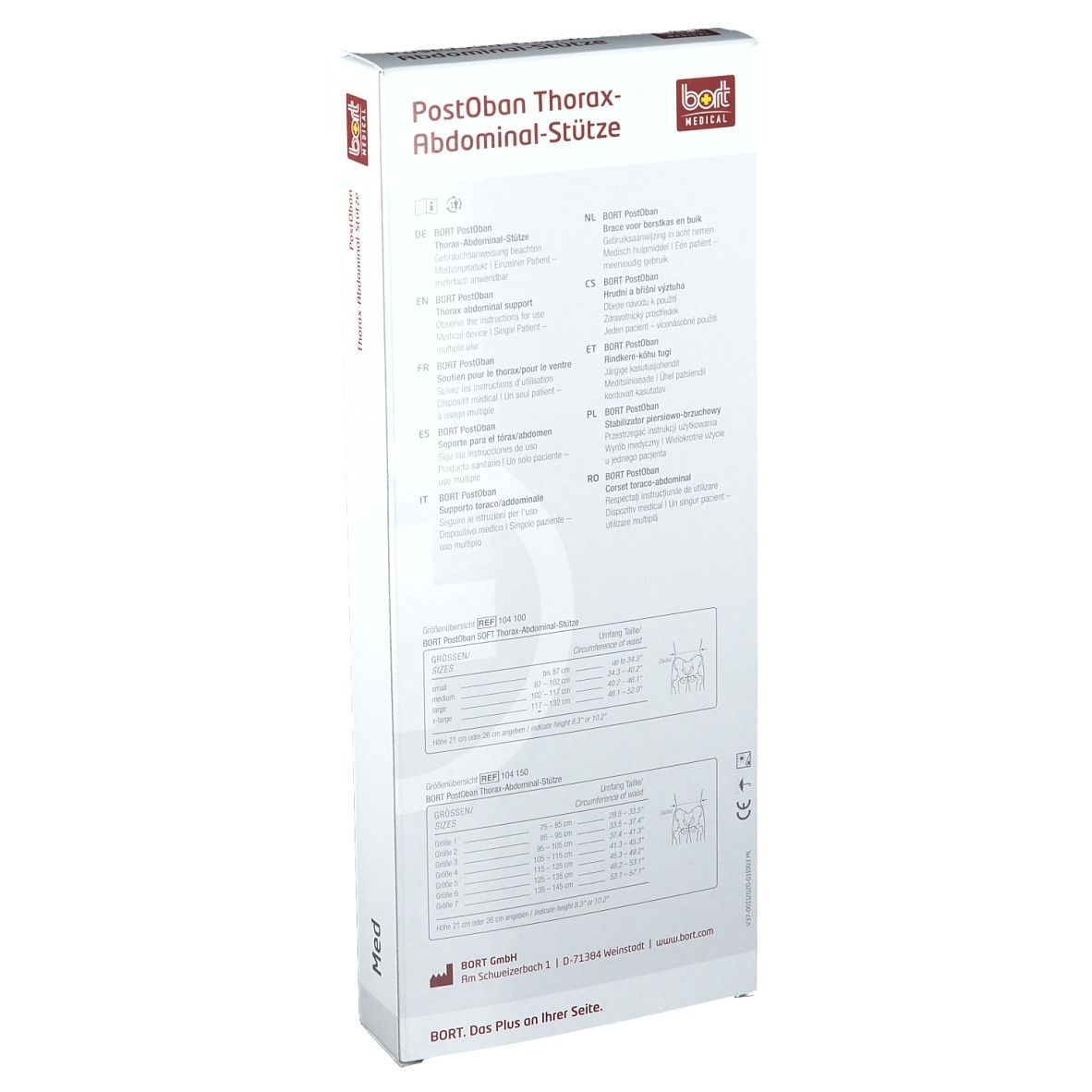 BORT PostOban® SOFT Thorax-Abdominal-Stütze Gr. L haut