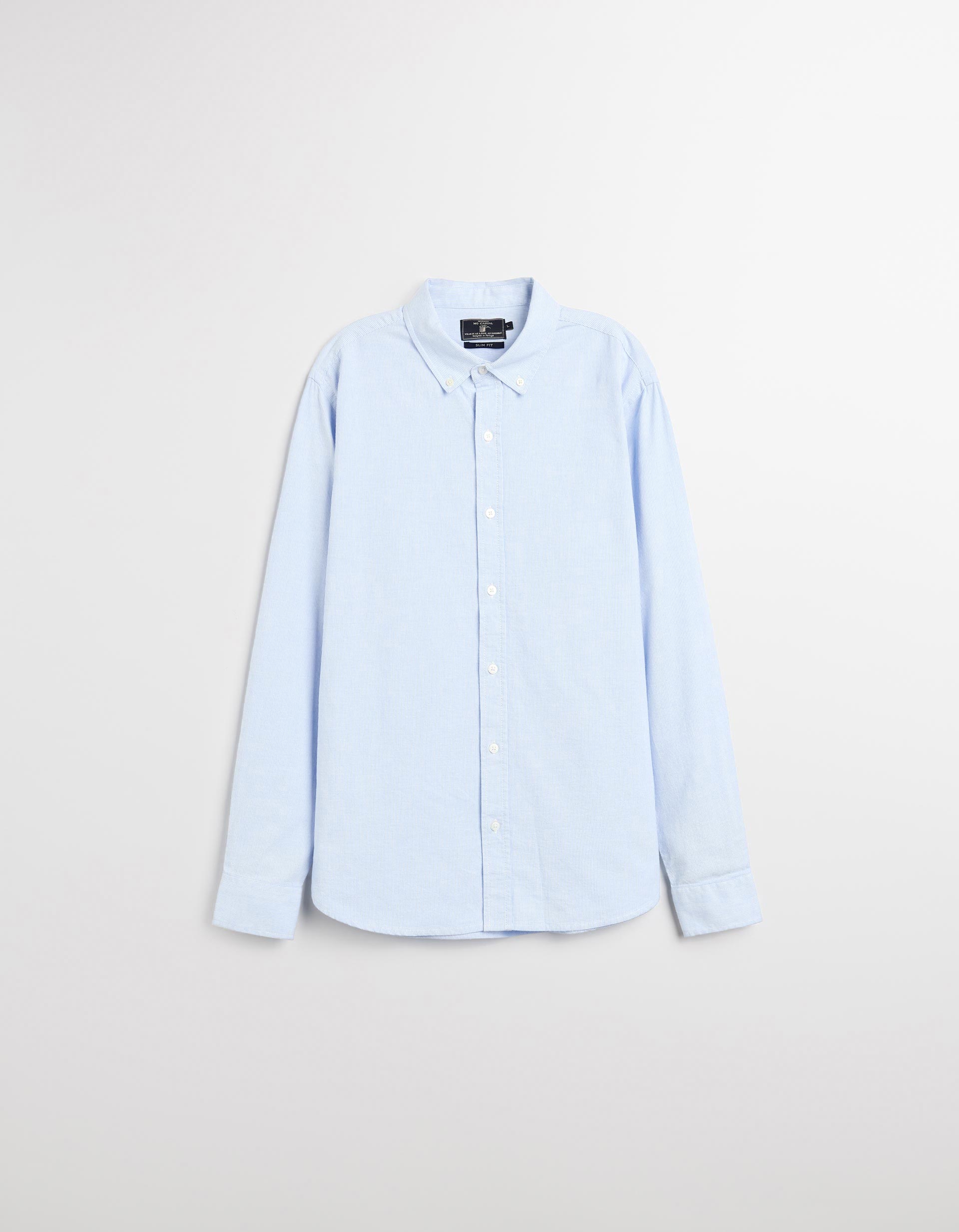 Camisa 'Slim Fit', Homem, Azul Claro