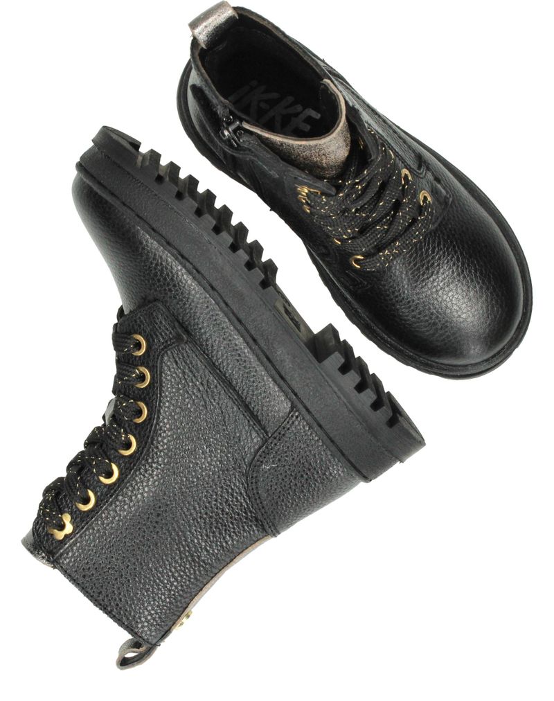 IK-KE Veterboots Zwart Meisjes