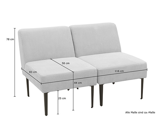 DOMO collection Sesselelement »Karlsborg«, beige