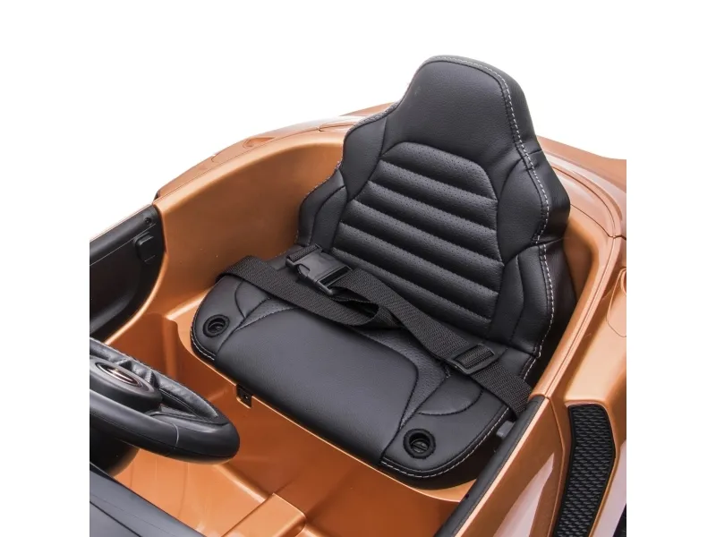 Elbil McLaren GT 12V7 AH , EVA hjul, lædersæde spraymalet kobber NORDIC PLAY Speed (805-891)
