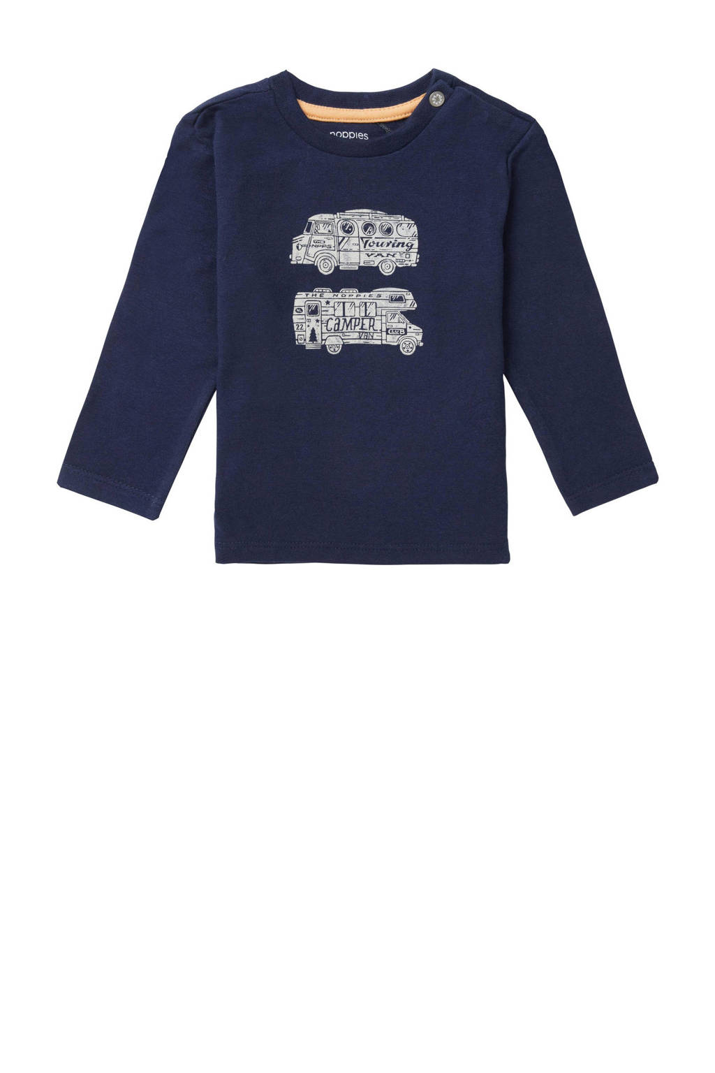 Noppies baby longsleeve Tontitown met katoen blauw