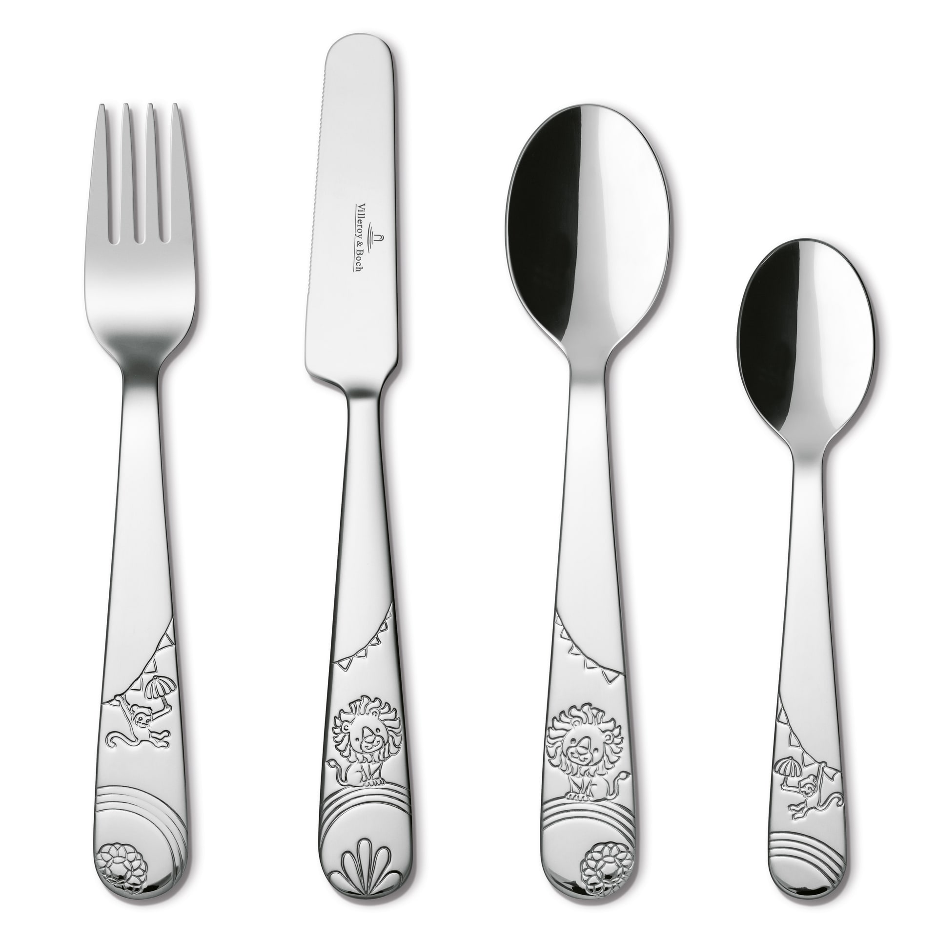 Villeroy & Boch Kinderbesteck-Set 4-teilig ROAR LIKE A LION Edelstahl