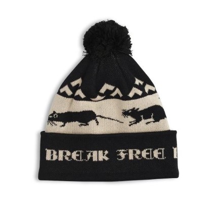 Last Resort AB Rat Race Pom-Pom Fold Beanie Black