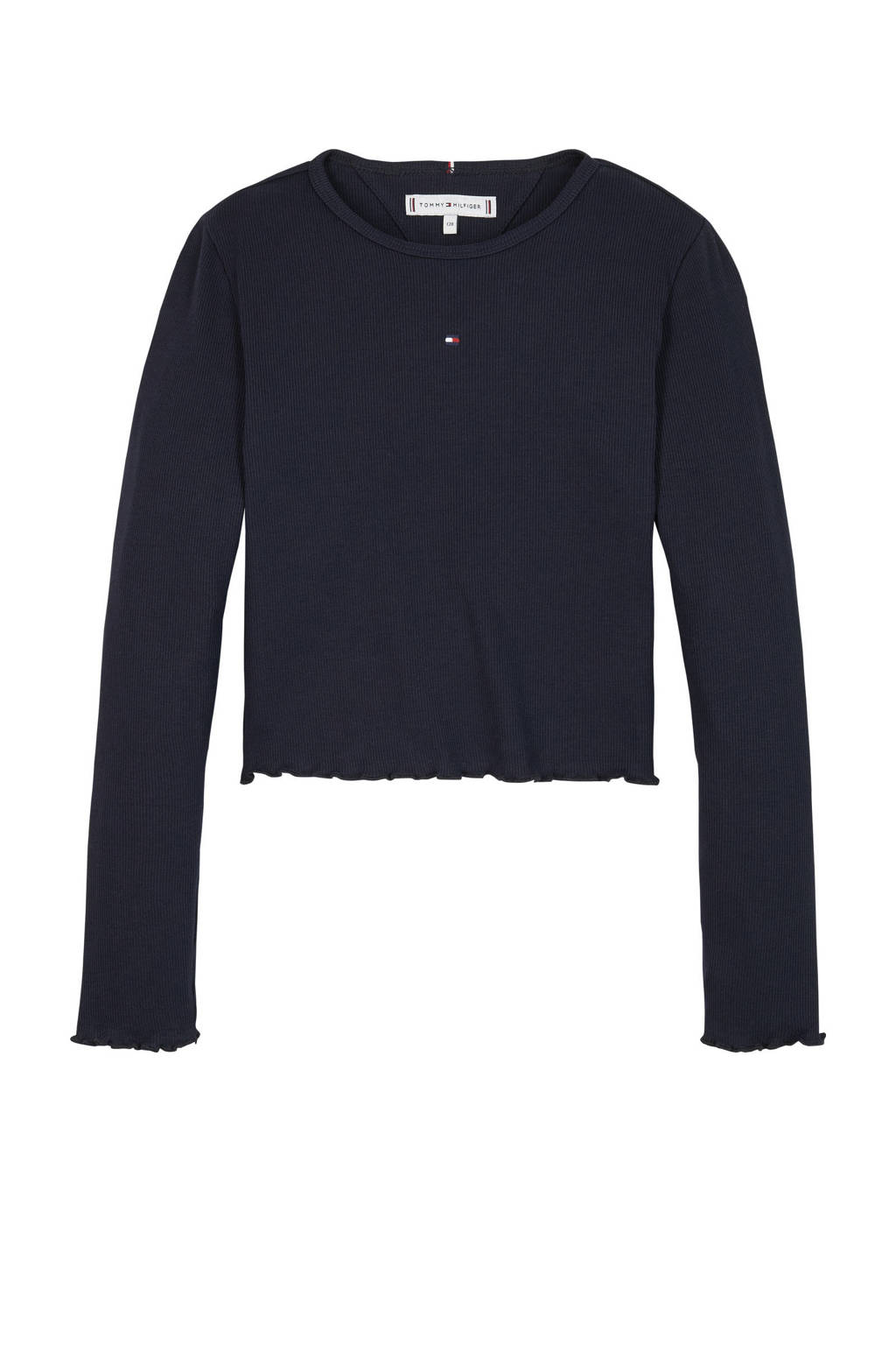 Tommy Hilfiger longsleeve ESSENTIAL RIB donkerblauw