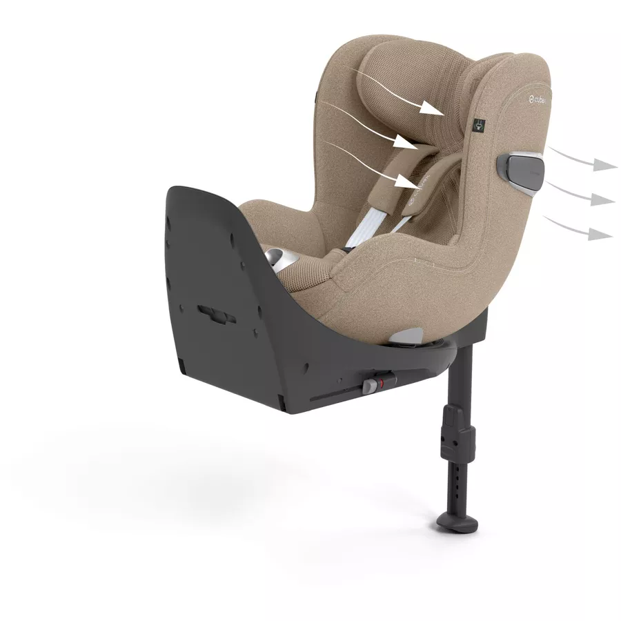 cybex PLATINUM Reboarder Sirona T I-Size Cozy Beige Plus mit Basisstation Base T