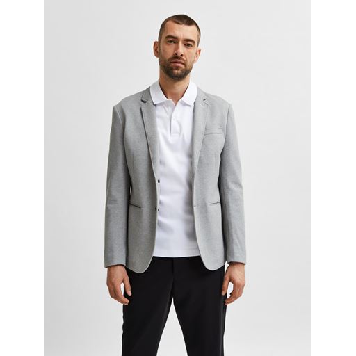 Selected Homme Raff Slim Blazer, Light Grey Melange, 50