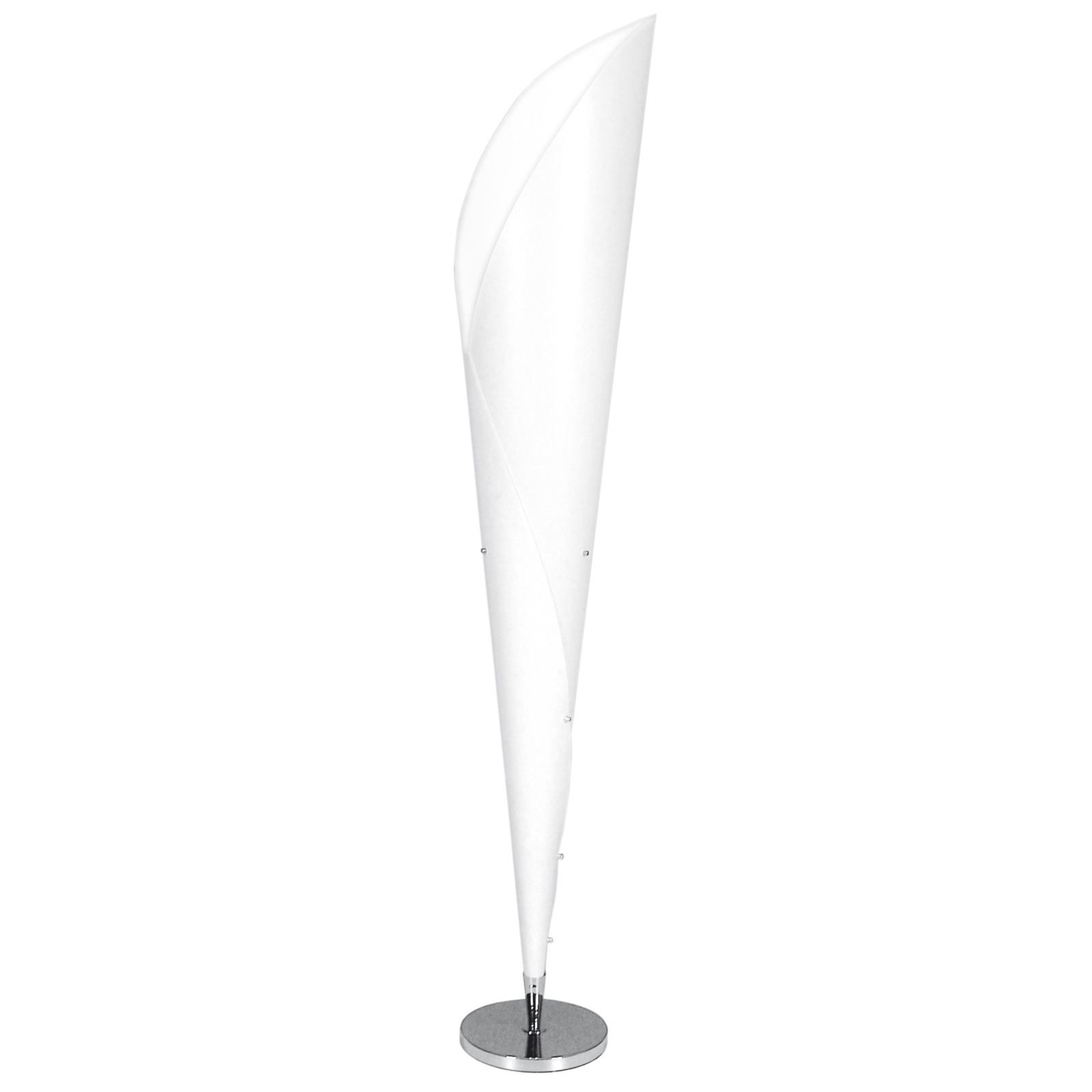 Stehleuchte - silberfarben-weiß - 162 cm