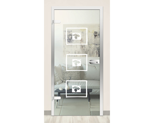 Pertura glazen deur Studio Leef 83,4x197,2x0,8 cm DIN Links