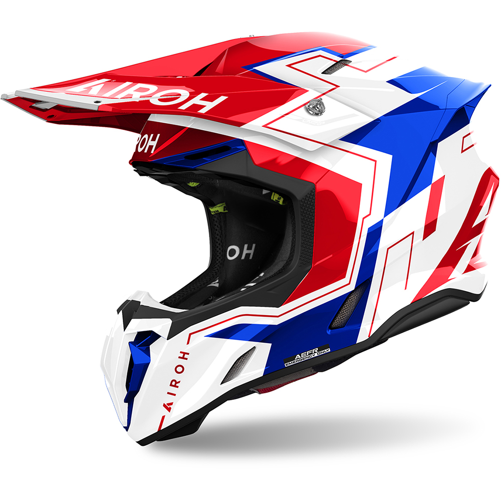 Airoh - Casque Twist 3 Dizzy Bleu / Blanc / Rouge / Brillant