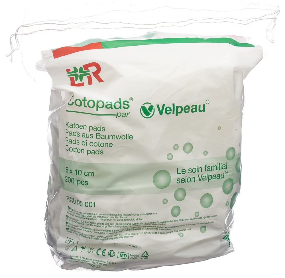 COTOPADS Velpeau 8x10cm Btl 200 Stk