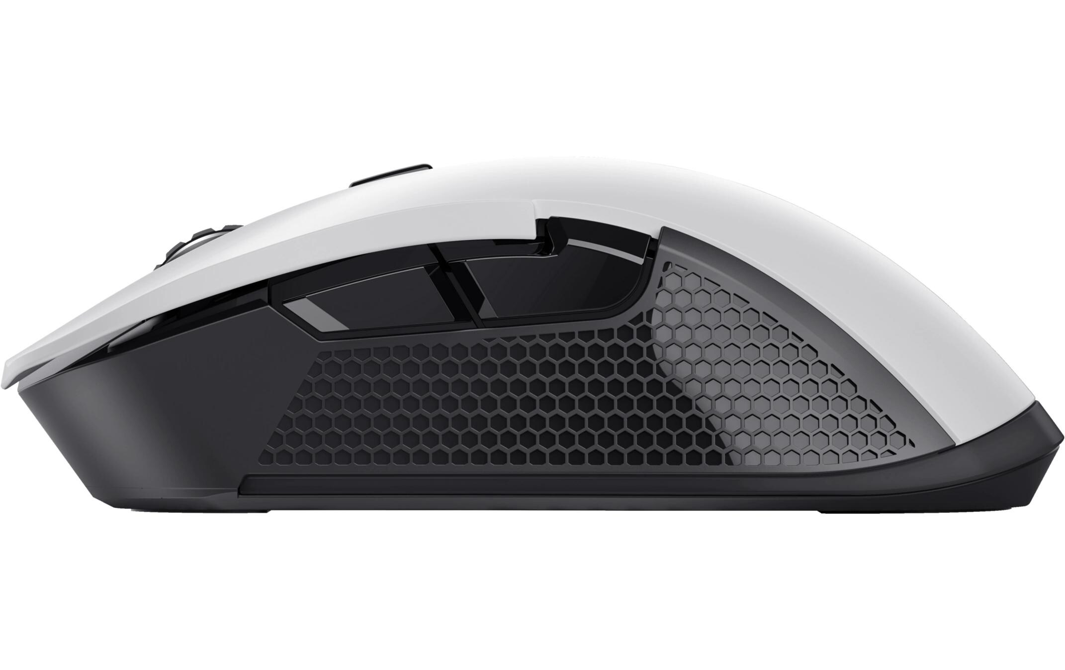 Gaming-Maus GXT923 Ybar WeissKabellose Gaming-Maus mit RGB-Beleuchtung und 50 Stunden Akkubetriebsdauer